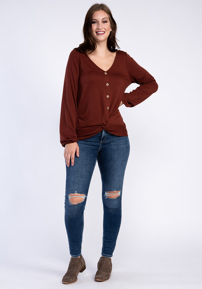 tanis knot front long sleeve Image 3