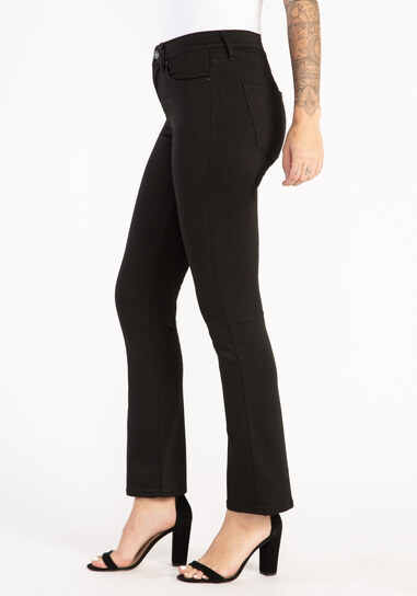 never fade high rise curvy slim boot jeans
