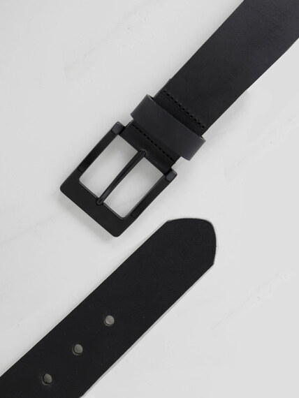 men's black buckle belt Image 3
