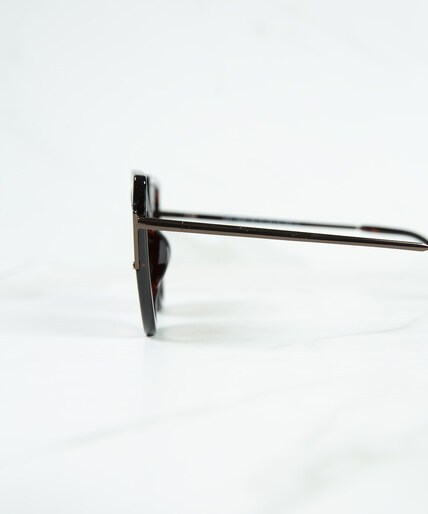black/brown tort frame cateye sunglasses Image 2
