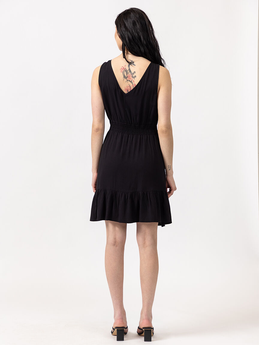 v-neck short dress Image 3