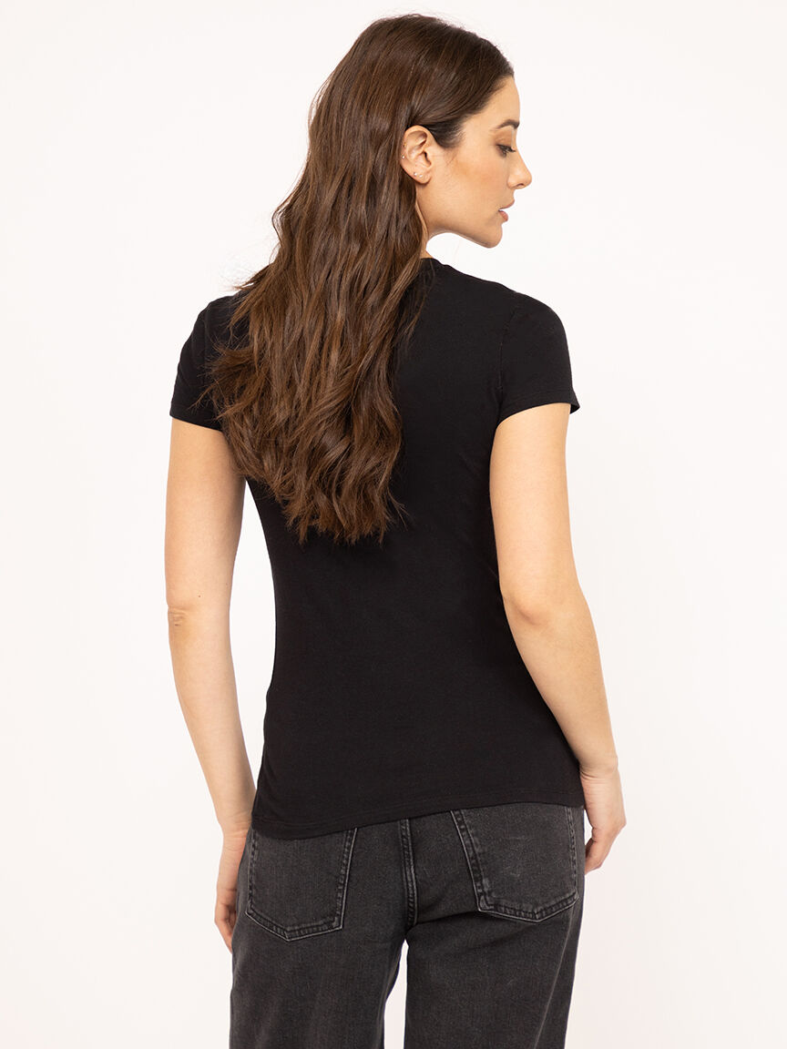 short sleeve tee black Image 3