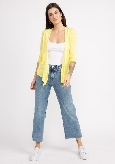 catherine ¾ sleeve open cardigan catherine ¾ sleeve open cardigan Image 1