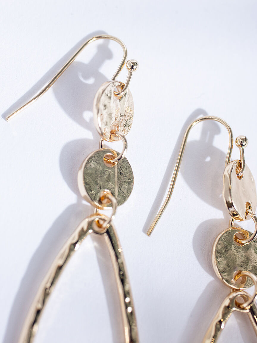 circle and tear drop earring Image 4