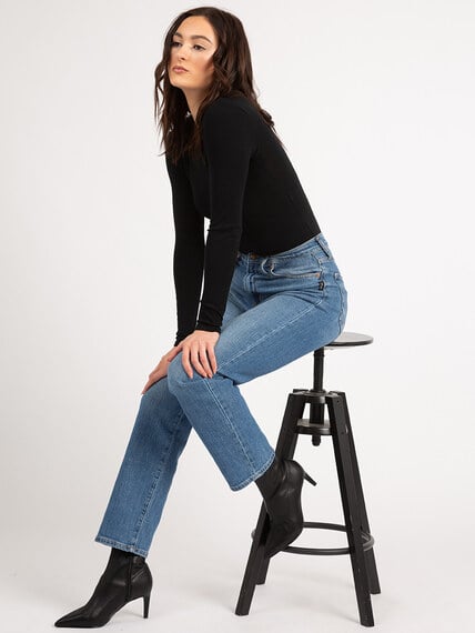 Highly Desirable High Rise Straight Leg Jeans Image 5