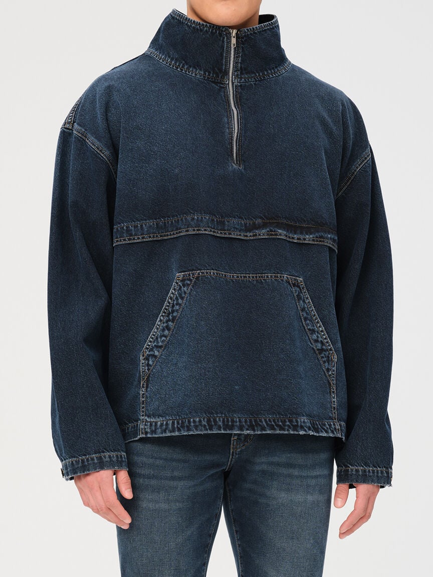 MRY denim pullover windbreaker