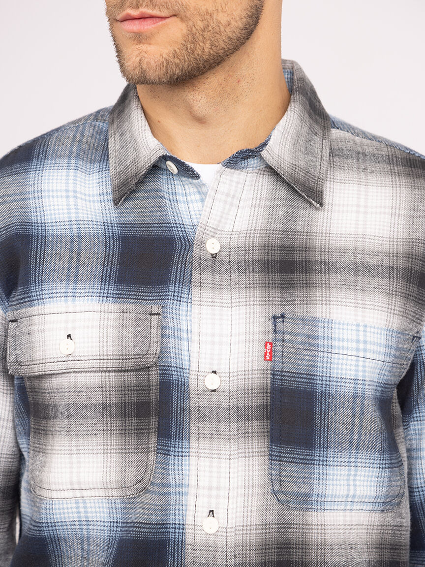 colourblock plaid overshirt Image 6