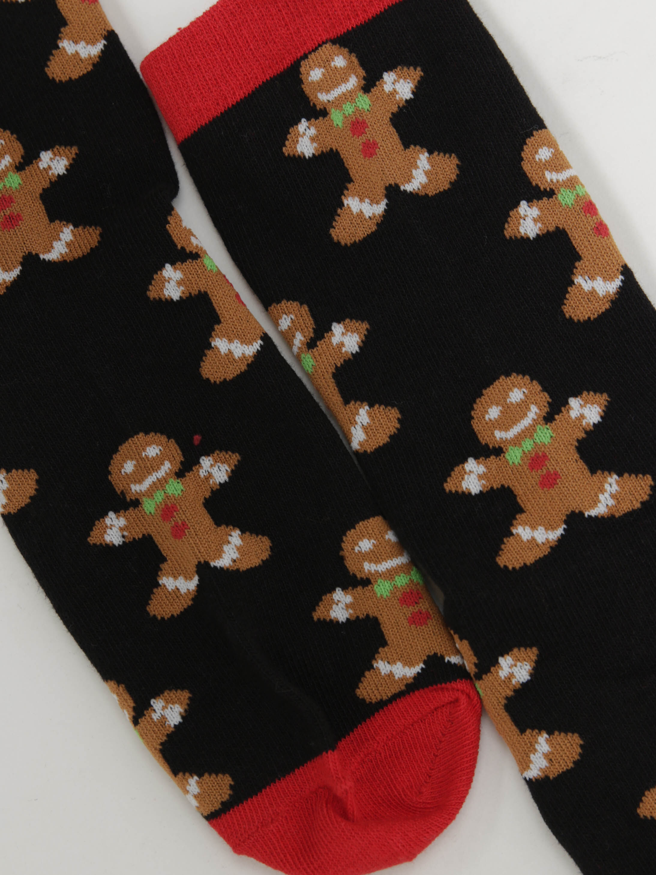 women's ginger bread holiday socks Image 3
