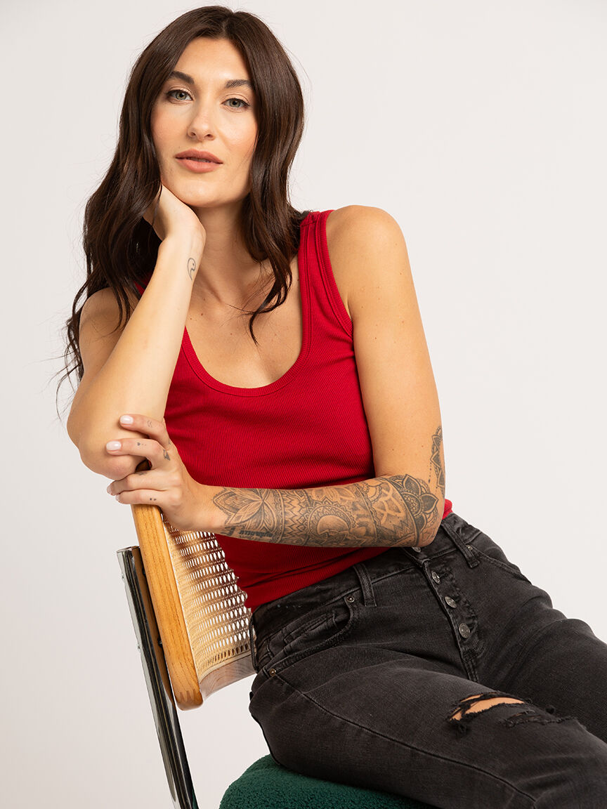 che core double scoop neck tank top Bootlegger 2000006533