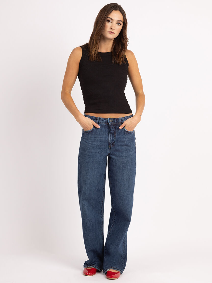faye wide leg jean dark authentic Image 5