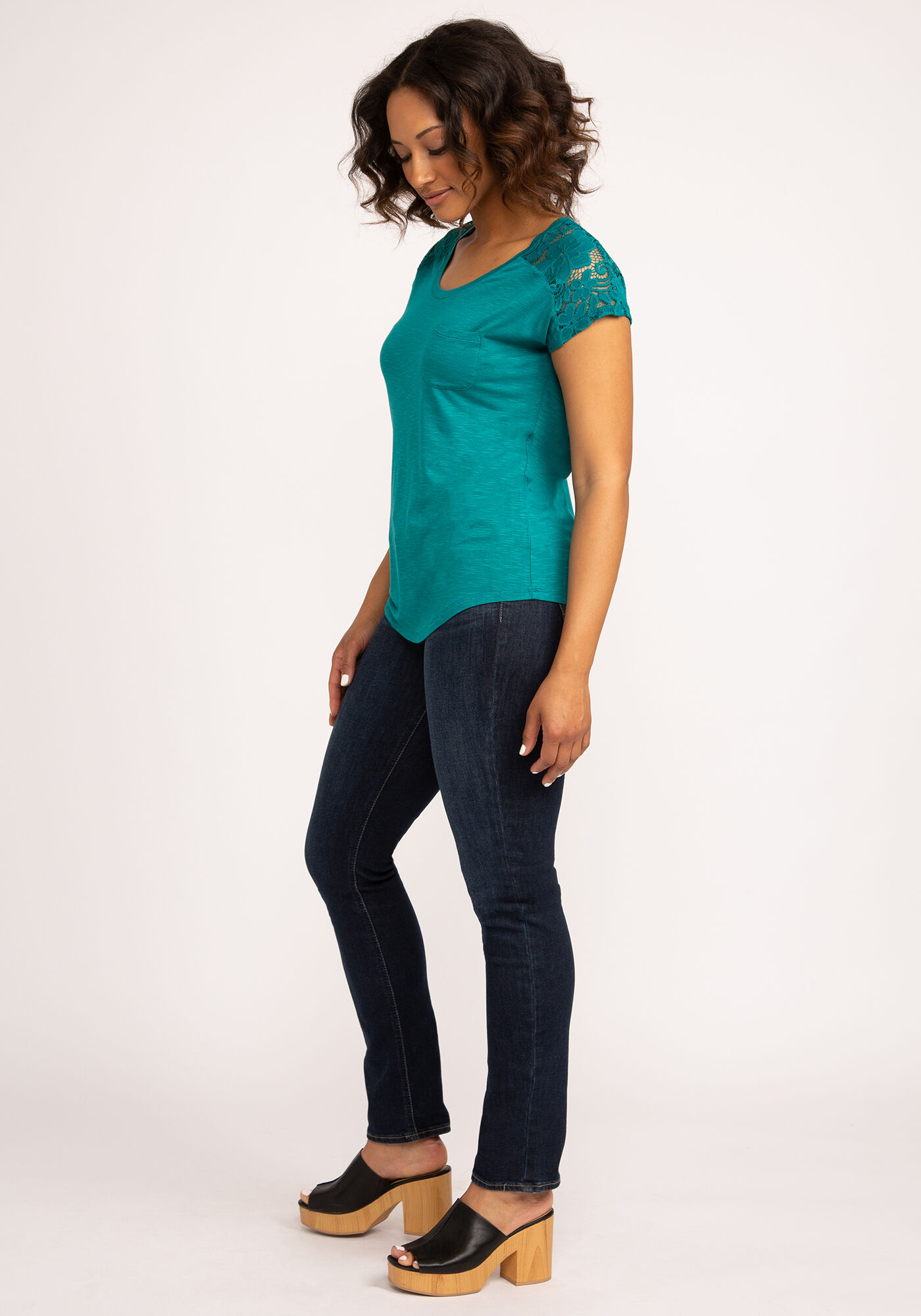 tracee lace insert short sleeve tee Image 4