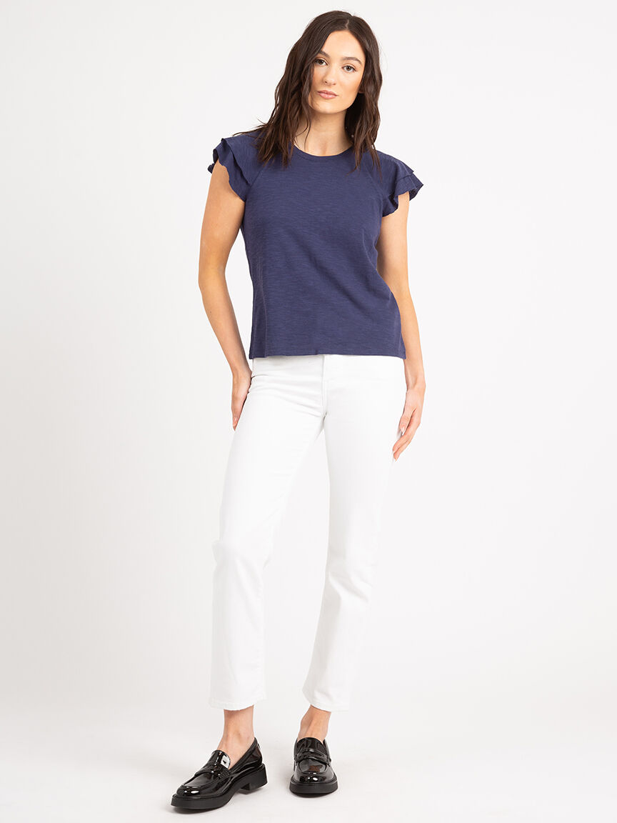 rae double flutter sleeve tee Image 2