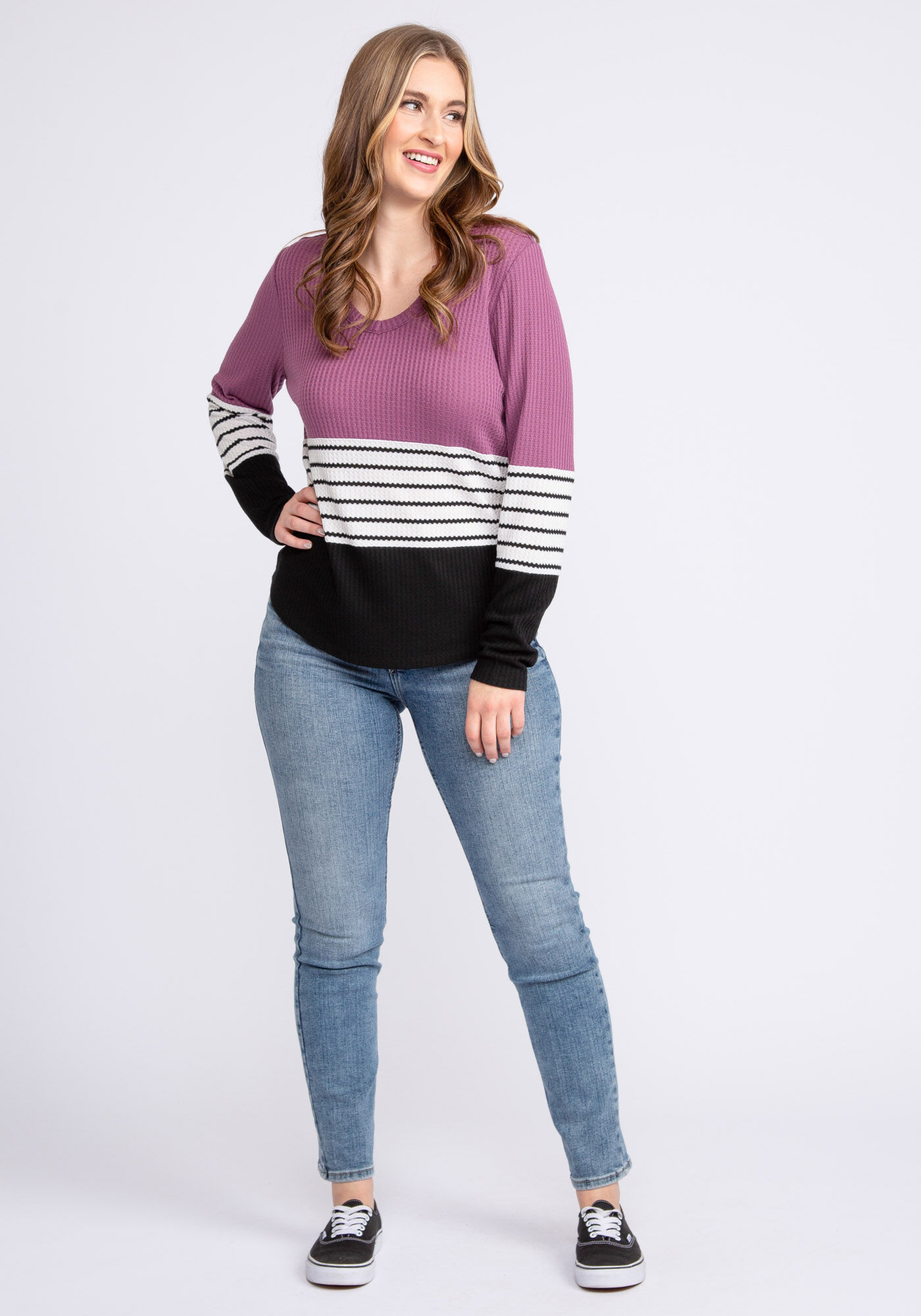 leighton colourblock waffle longsleeve Image 3