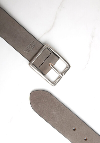 men's belt with nubuck leather Image 3