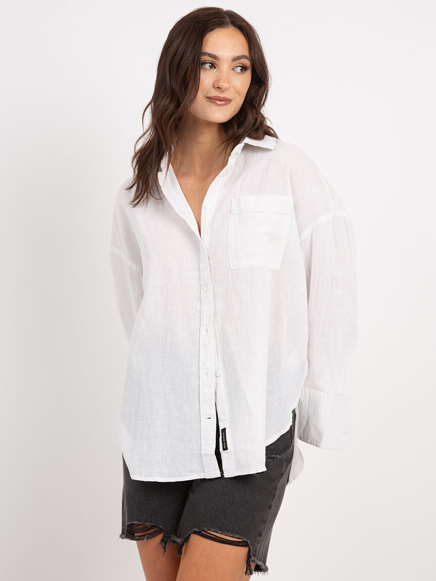 emma long sleeve button front shirt Image 1