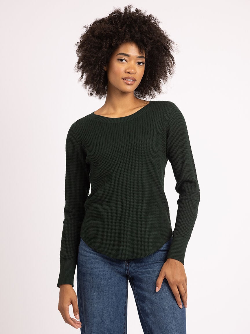 Ladies black crew neck sweater outlet