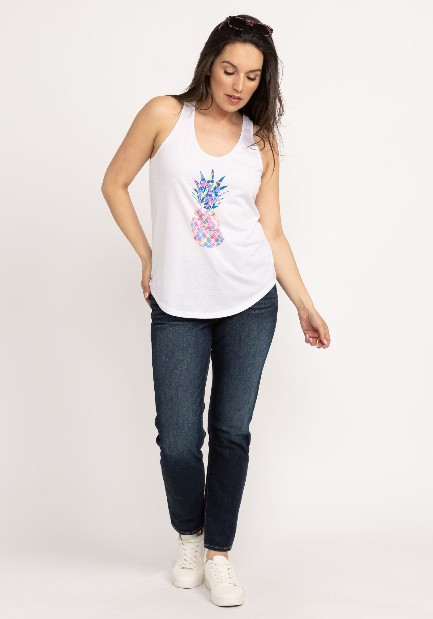 pineapple basic racerback graphic tank Image 3