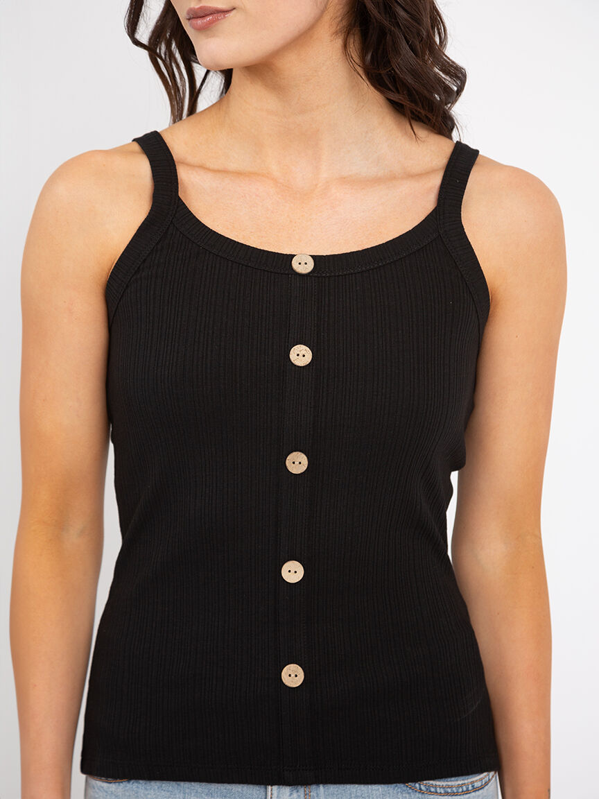 guilty faux button front tank Image 4