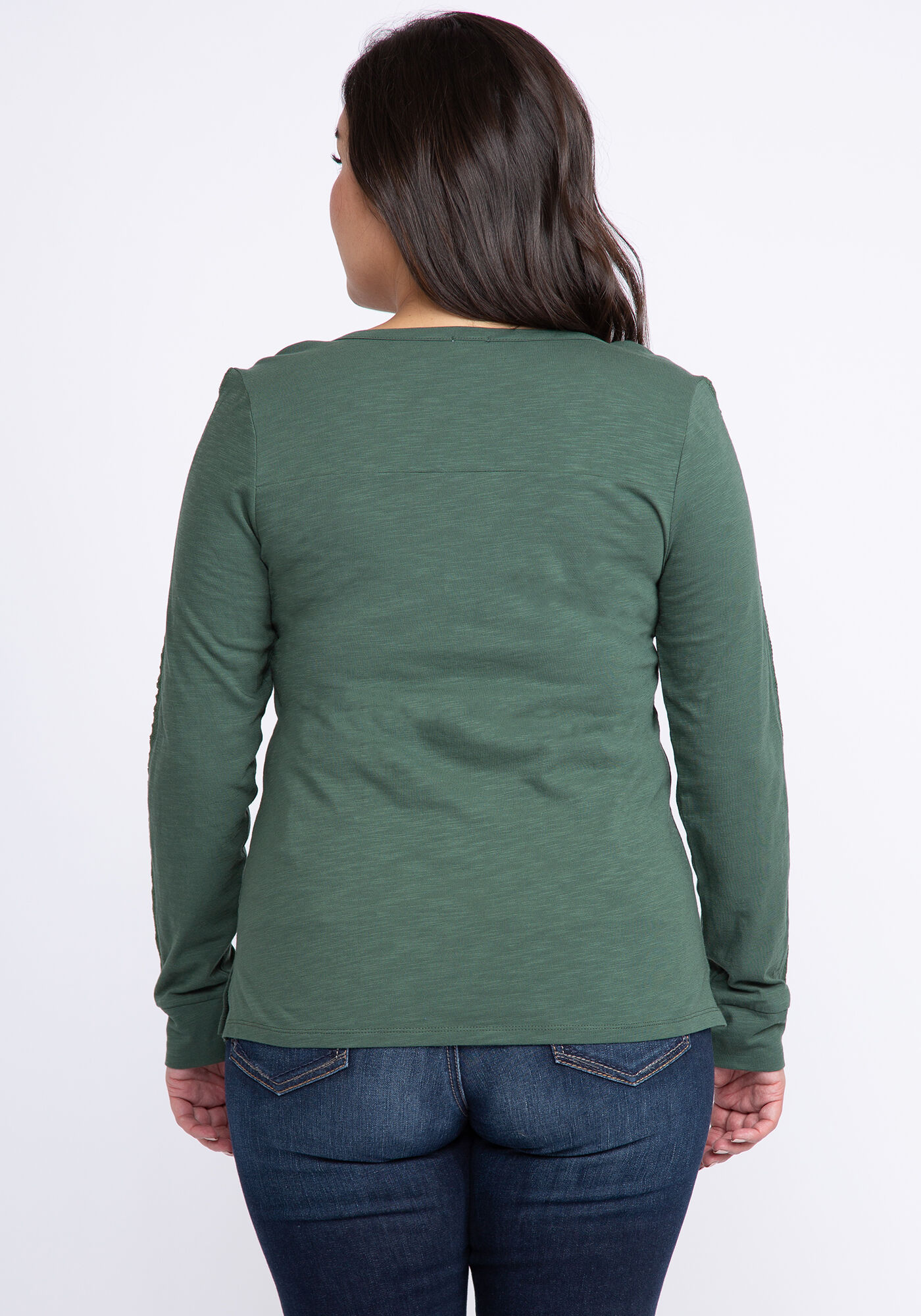 clementine crochet sleeve henley Image 2