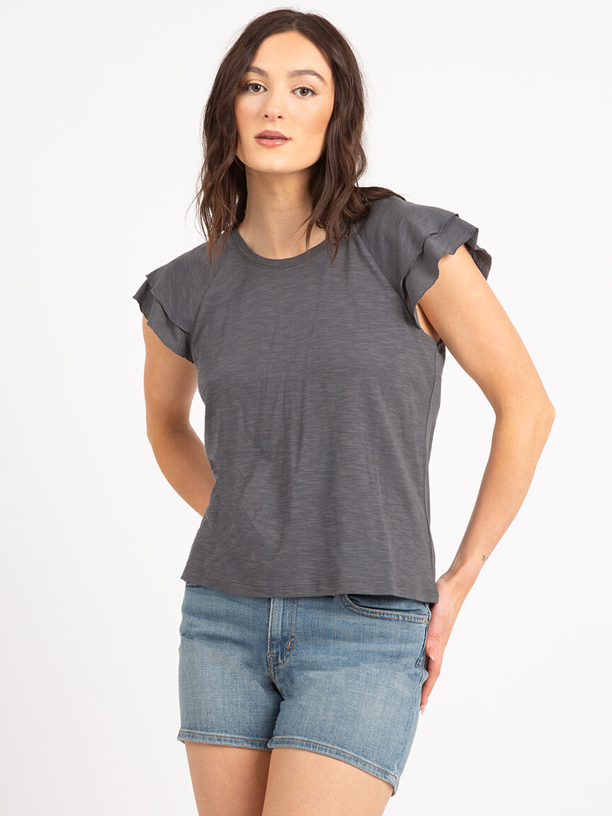 rae double flutter sleeve tee Image 3