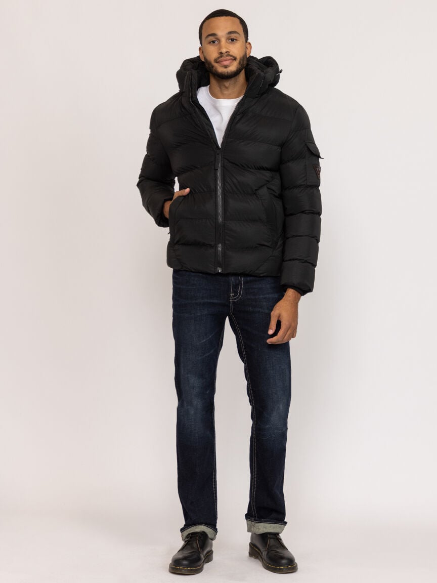 matte shine puffer jacket