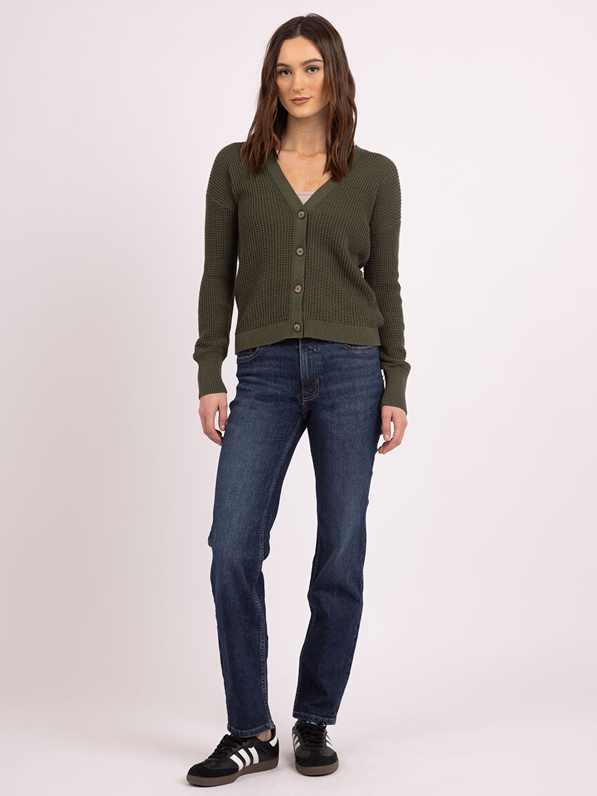 bloom vneck button front  cardigan Image 2