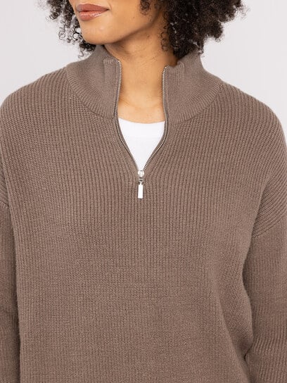 mauren 1/4 zip mock neck sweater mauren 1/4 zip mock neck sweater