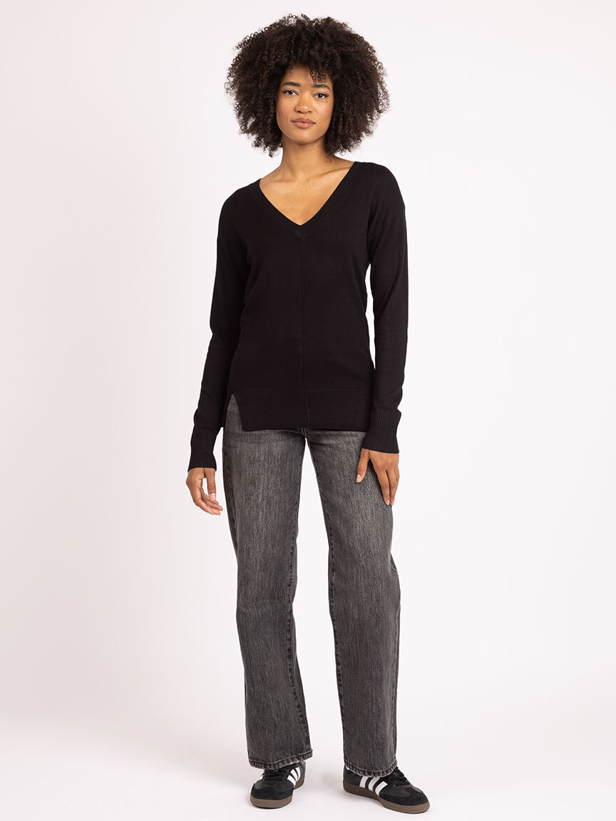 v neck sweater Image 2