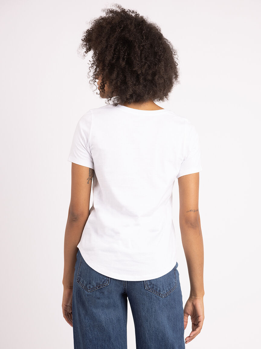 saige scoop neck t-shirt Image 3