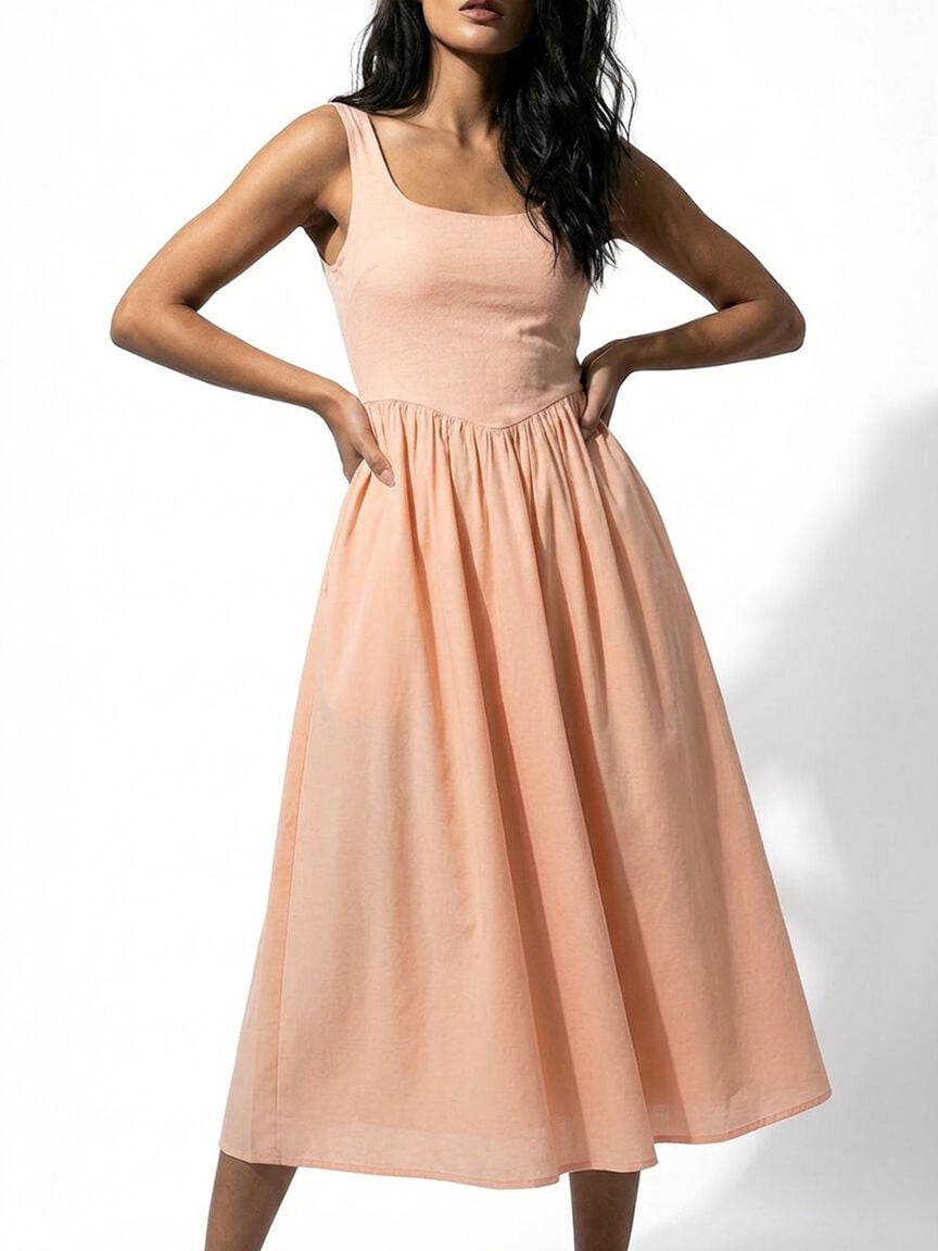 jersey voile maxi dress