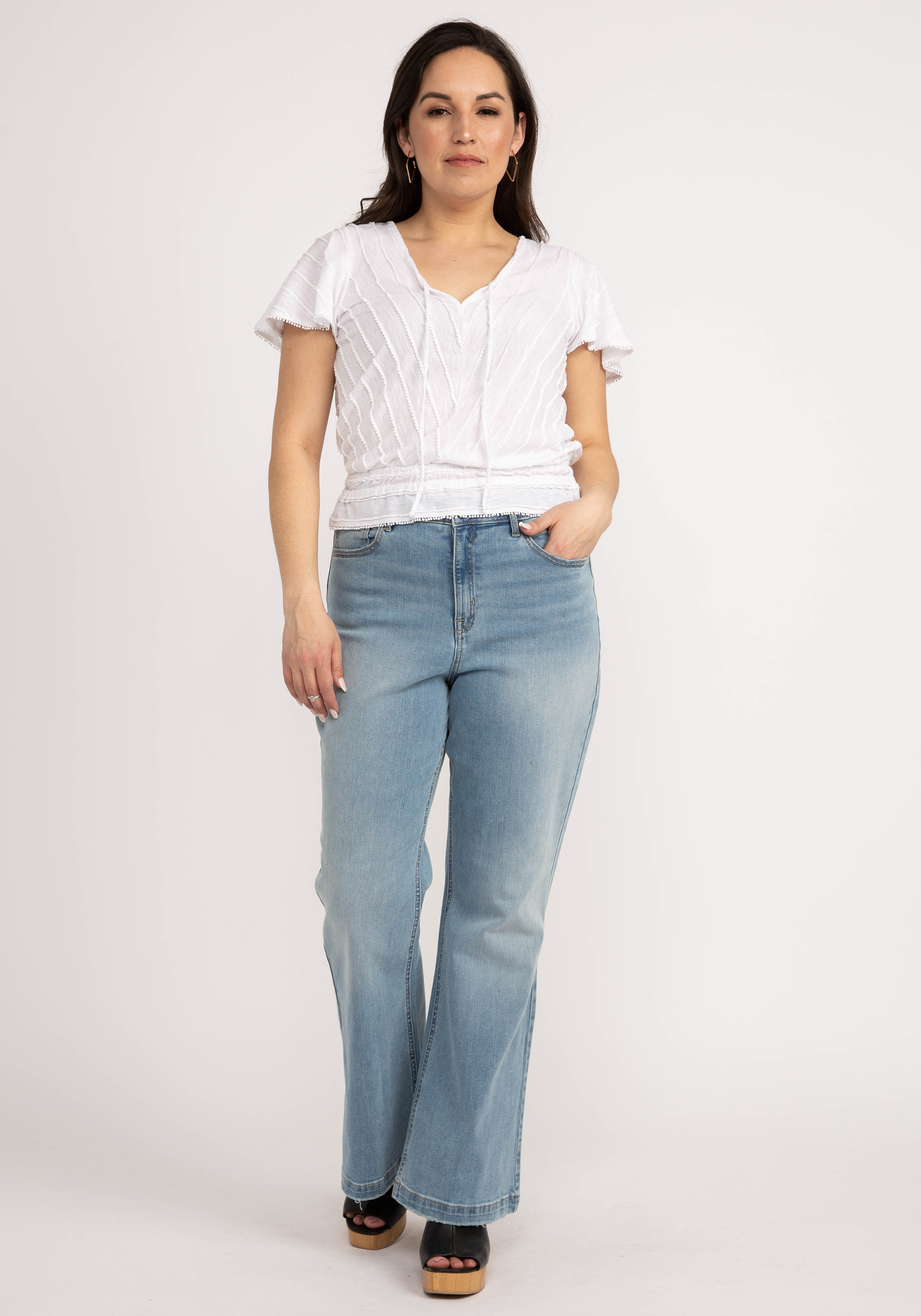 catalina tie front peplum top Image 1