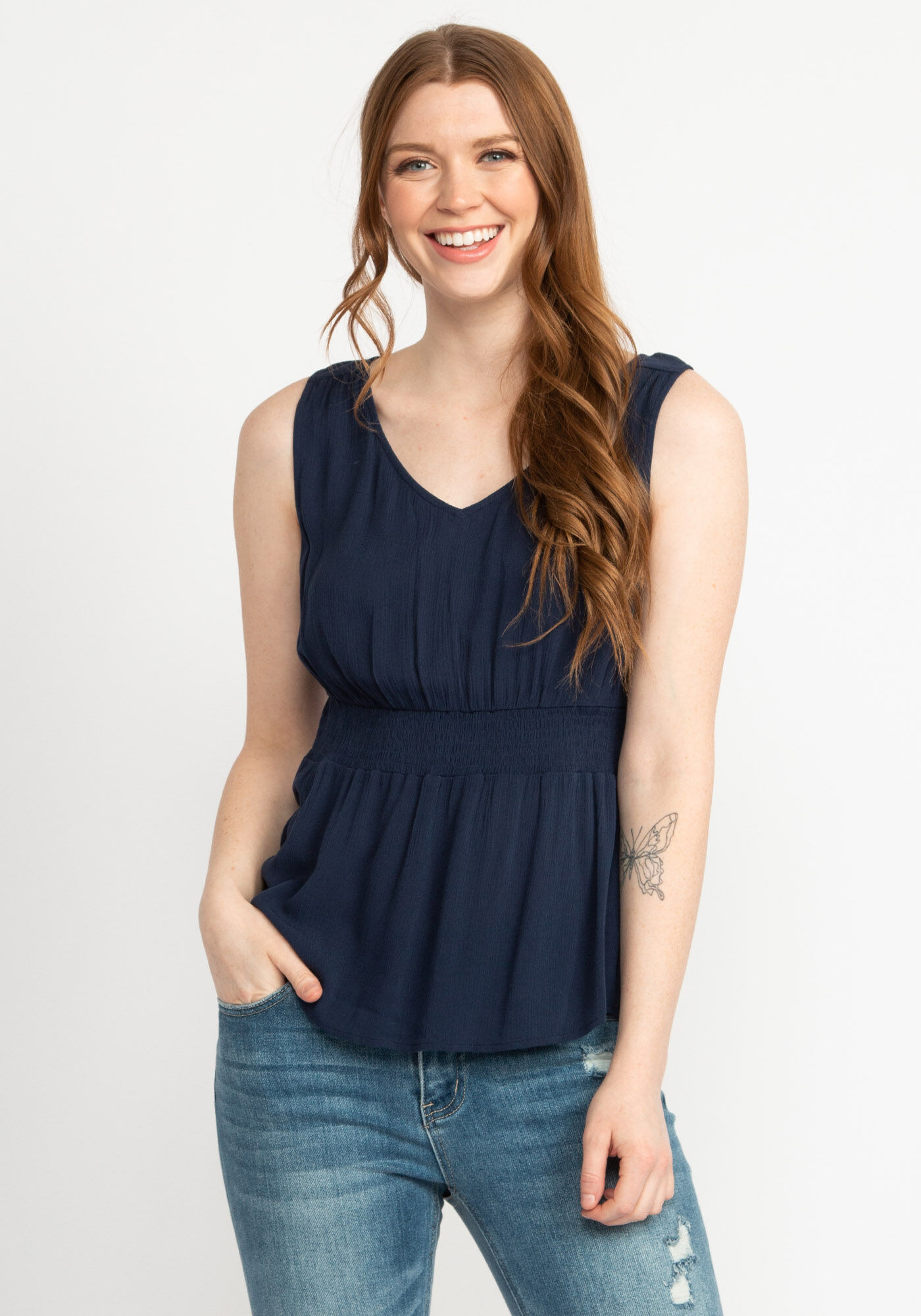 marion v-neck sleeveless blouse Image 1