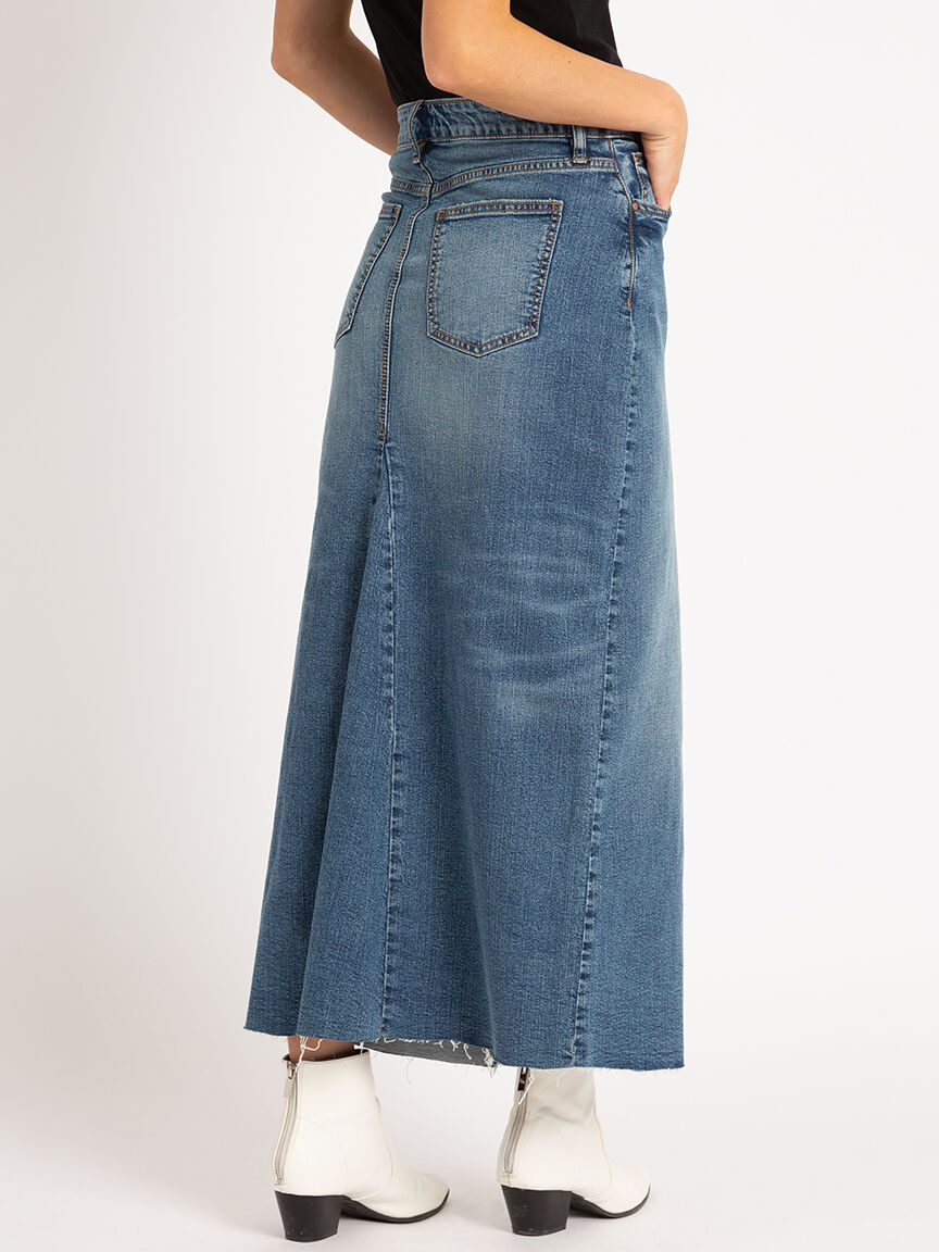 denim maxi skirt Image 4