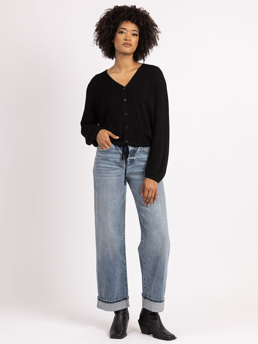 aurelia v neck button front sweater Image 5