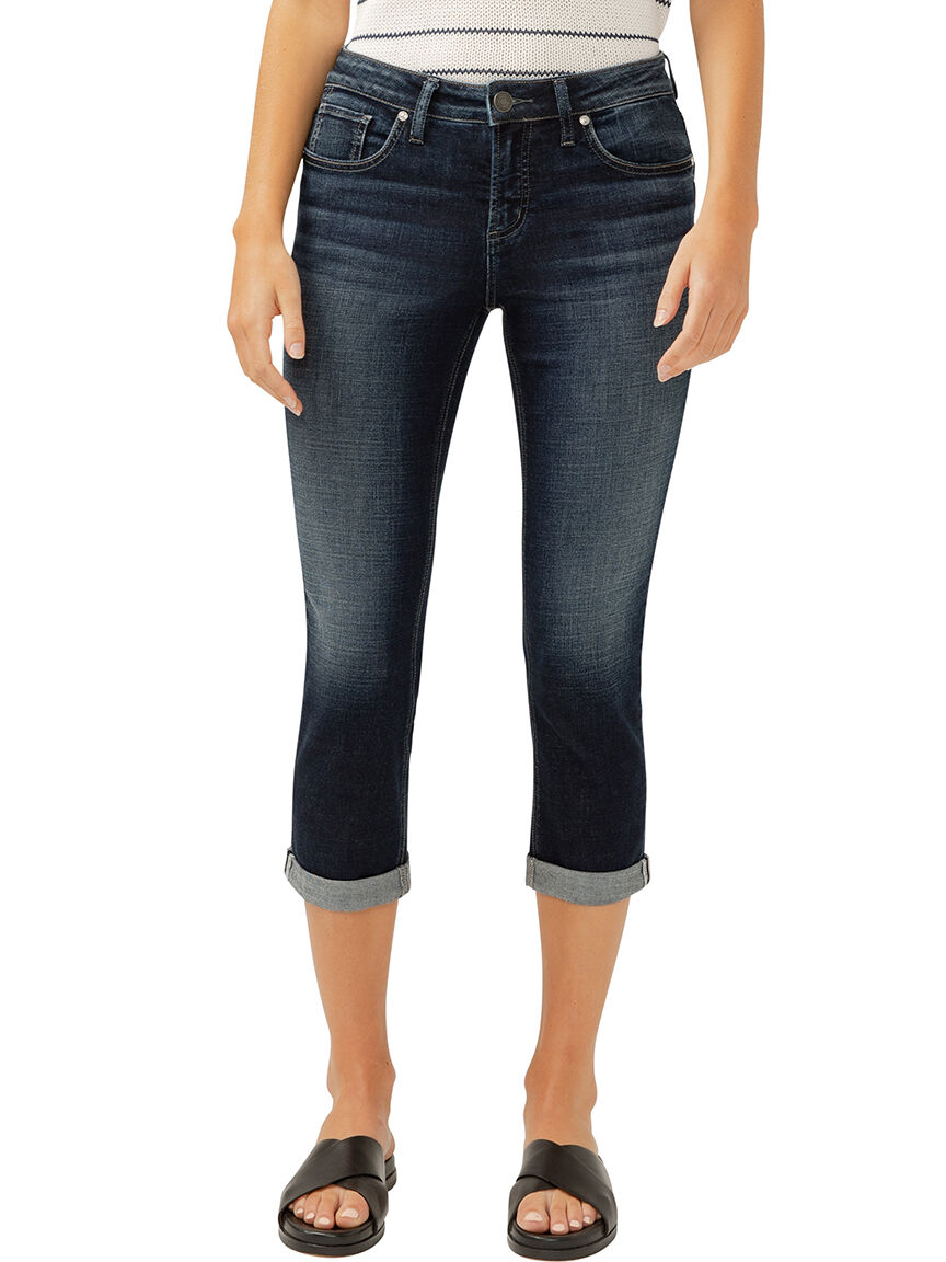 Elyse Mid Rise Luxe Stretch Capri Image 1