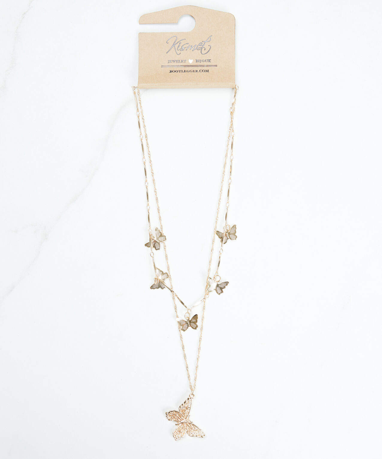 layered butterfly necklace Image 1