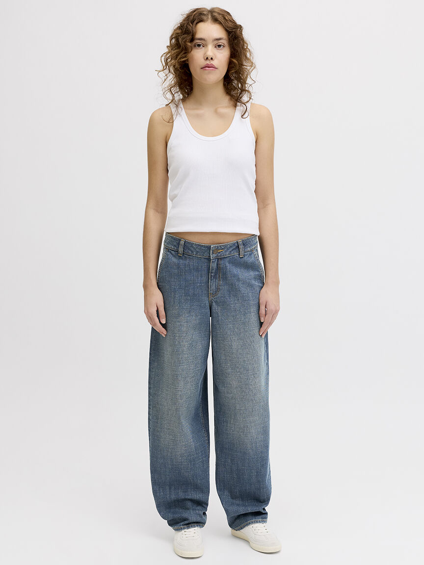 fuji barrel leg jean vintage wash