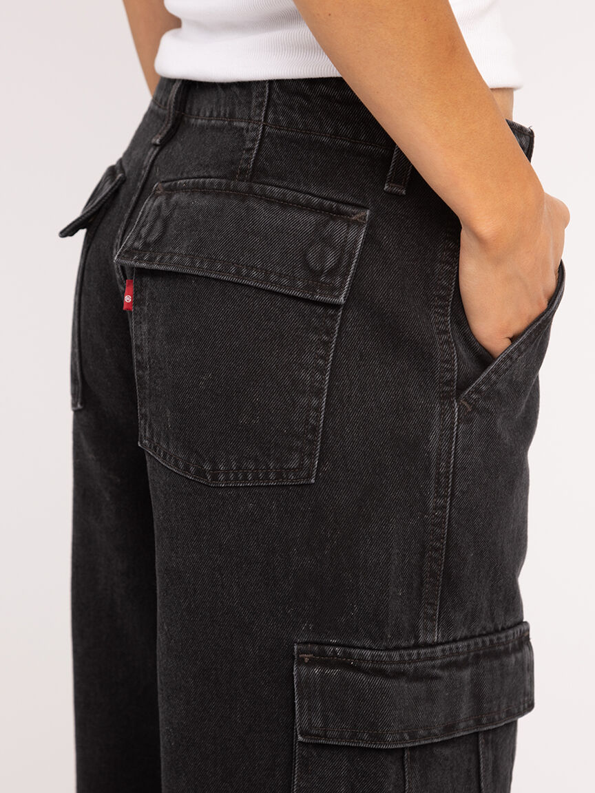 94 baggy cargo jean black Image 5