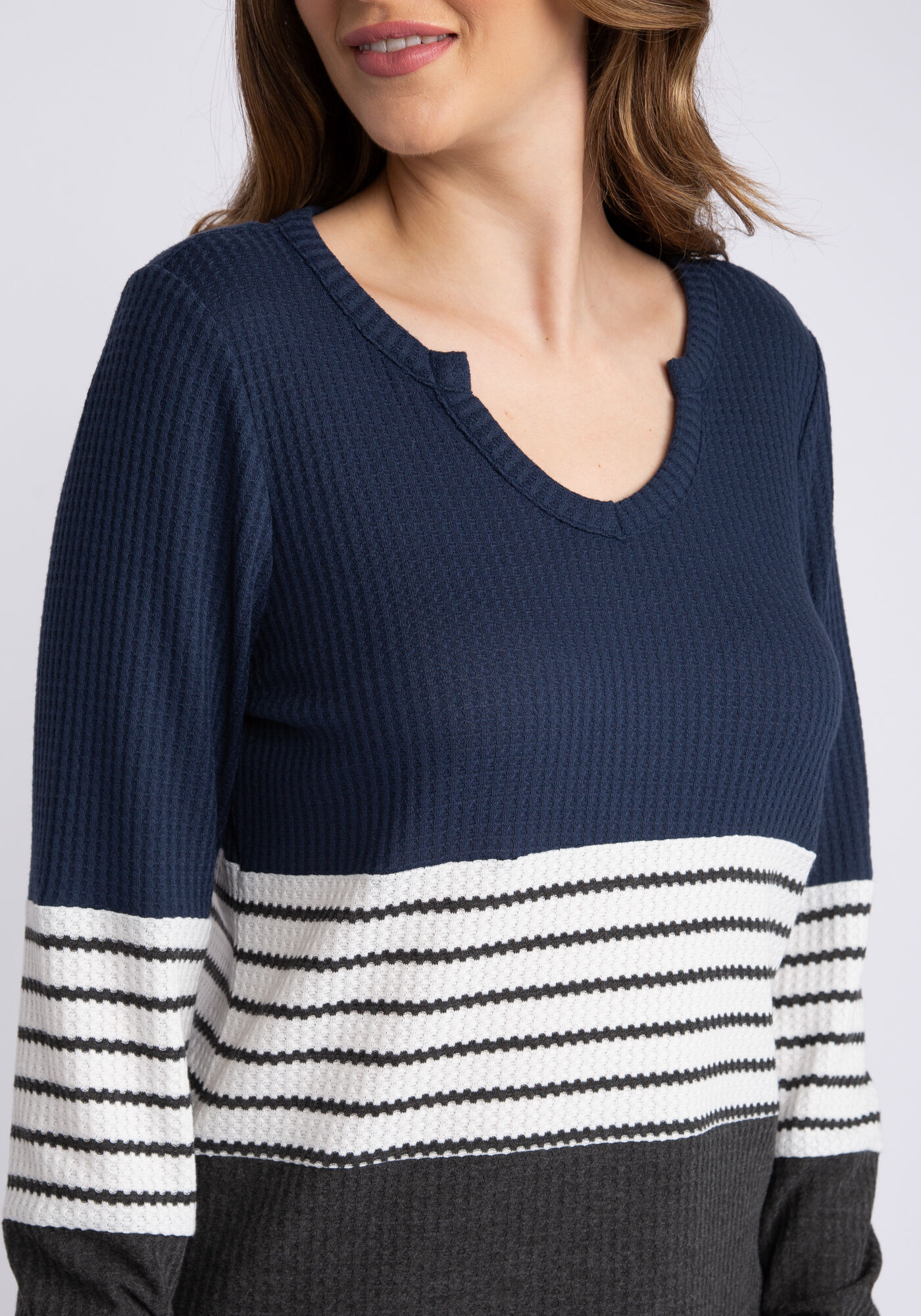 leighton colourblock waffle longsleeve Image 4