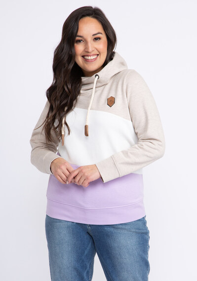 ainsley colorblock hooded popover Image 1