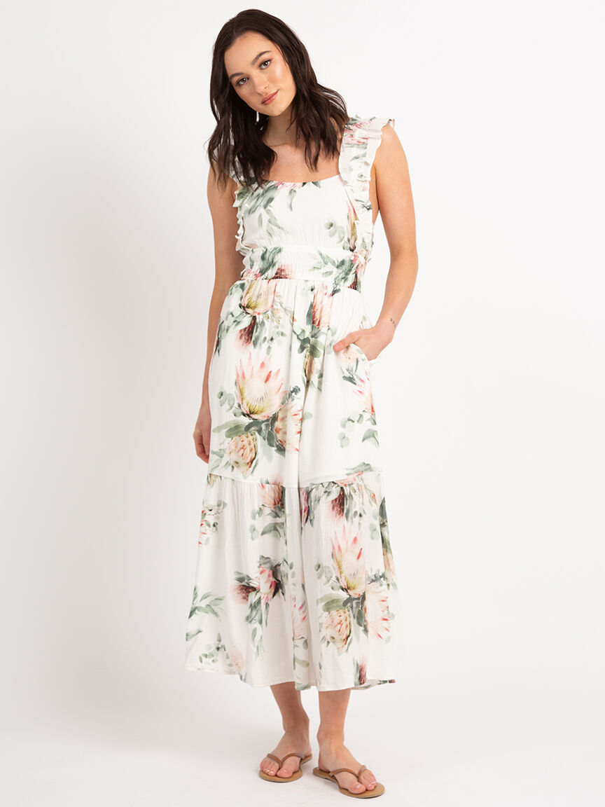 gretchen tiered ruffled strap maxi Image 2