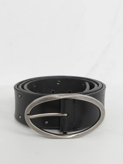 women's leather belt with studs Image 3