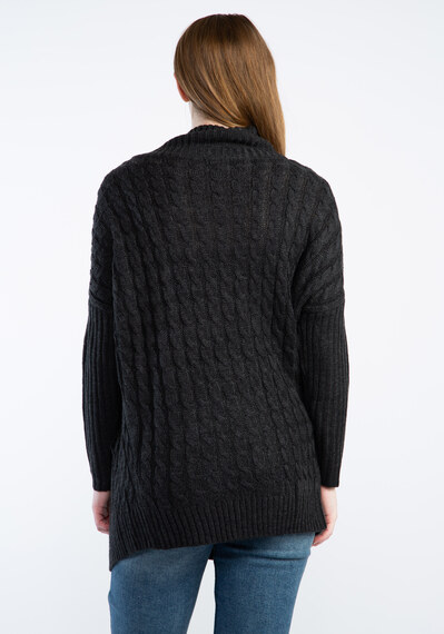 assymetrical cable sweater cardigan Image 2