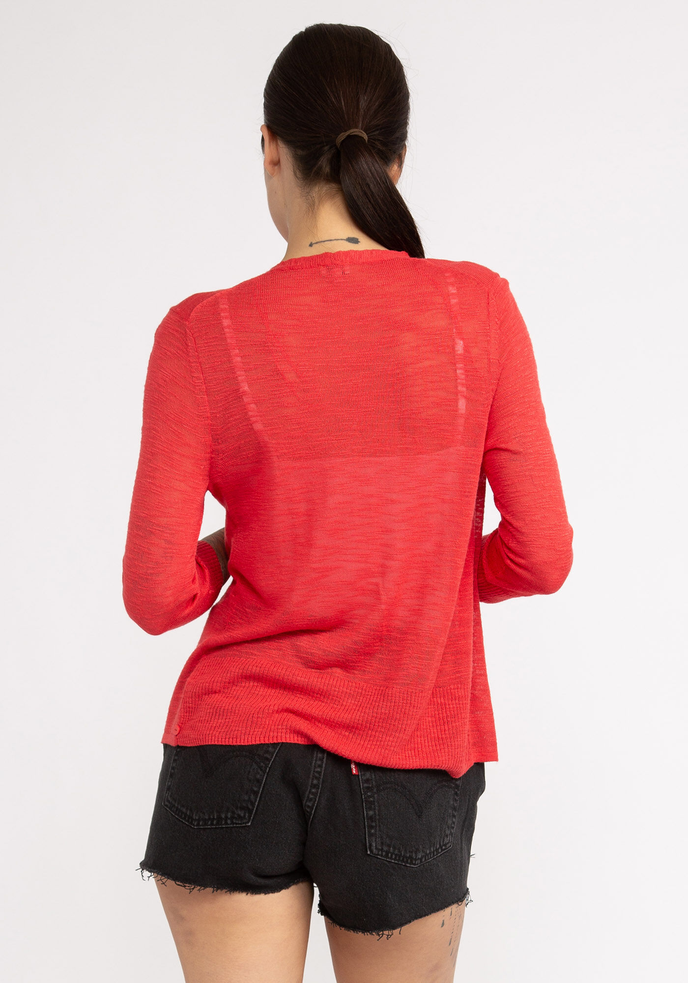 catherine &frac34; sleeve open cardigan Image 4