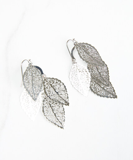 leaf drop earrings Image 3