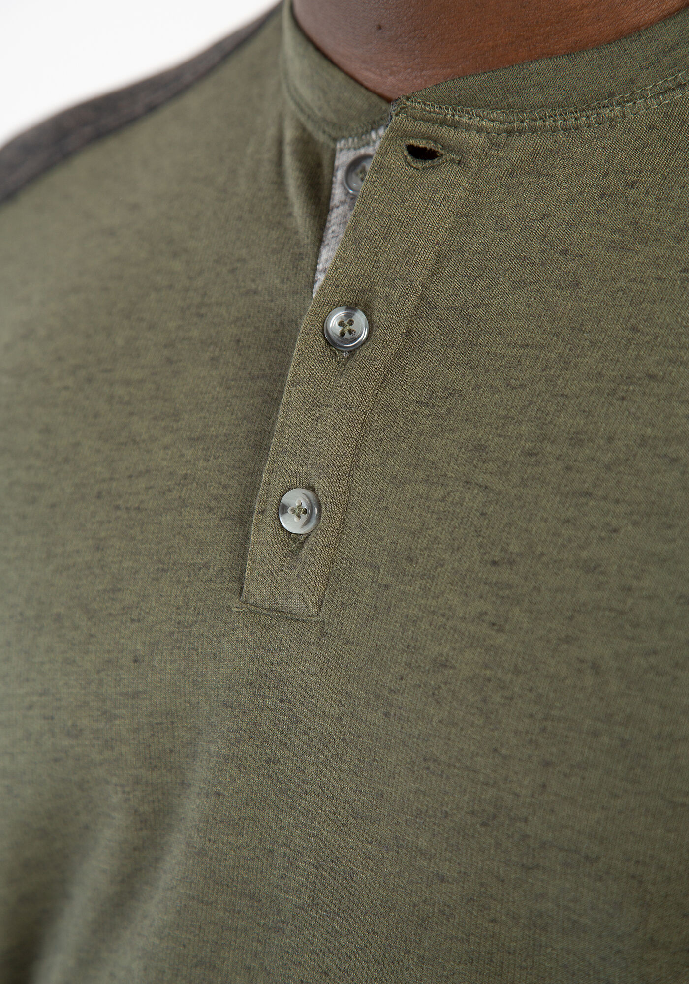 colour block henley long sleeve shirt Image 5