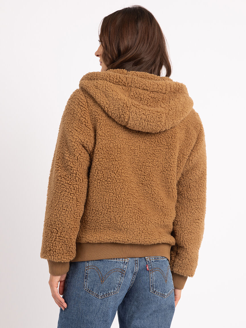 carley full zip sherpa hoodie Image 4