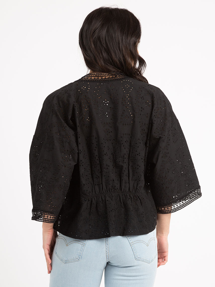 atlas elbow sleeve eyelet cardigan Image 3