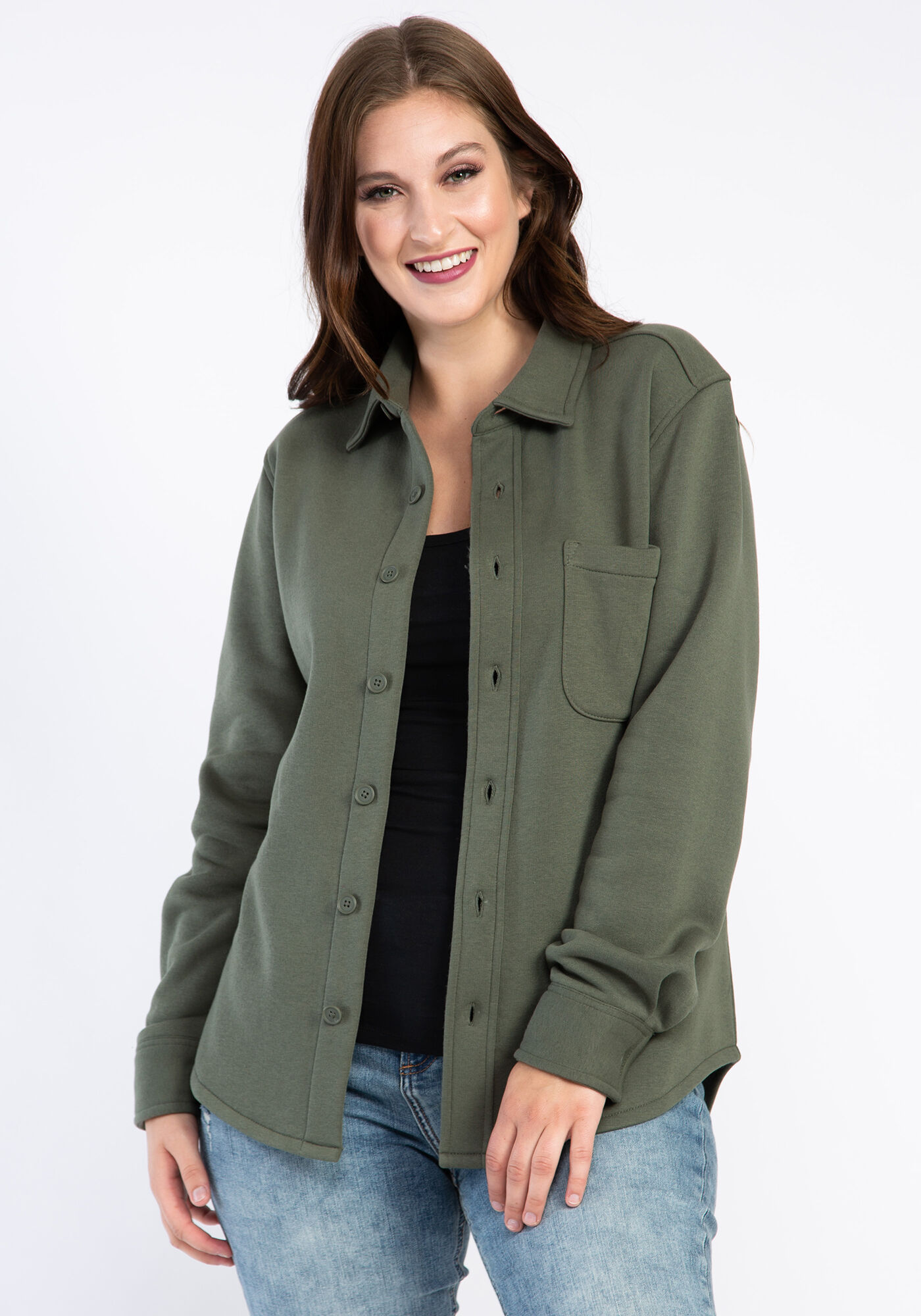 kaden fleece shacket Image 1