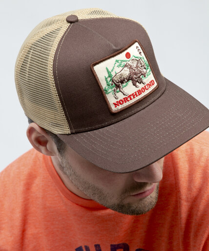 woven patch trucker hat Image 4